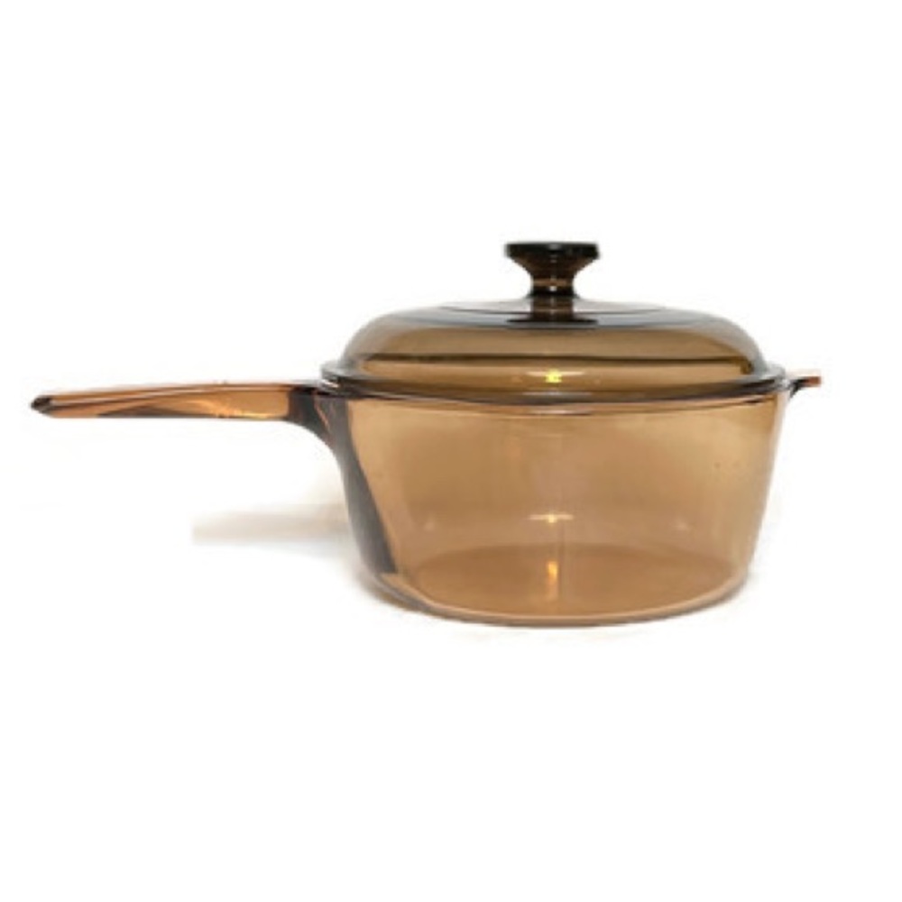 Vintage Corning Visions Cookware 2.5 L Saucepan with Lid